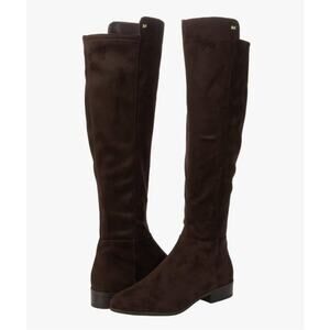 Michael Kors Women's Bromley Knee High Flat Boots Chocolate Suede Size 7 NIB